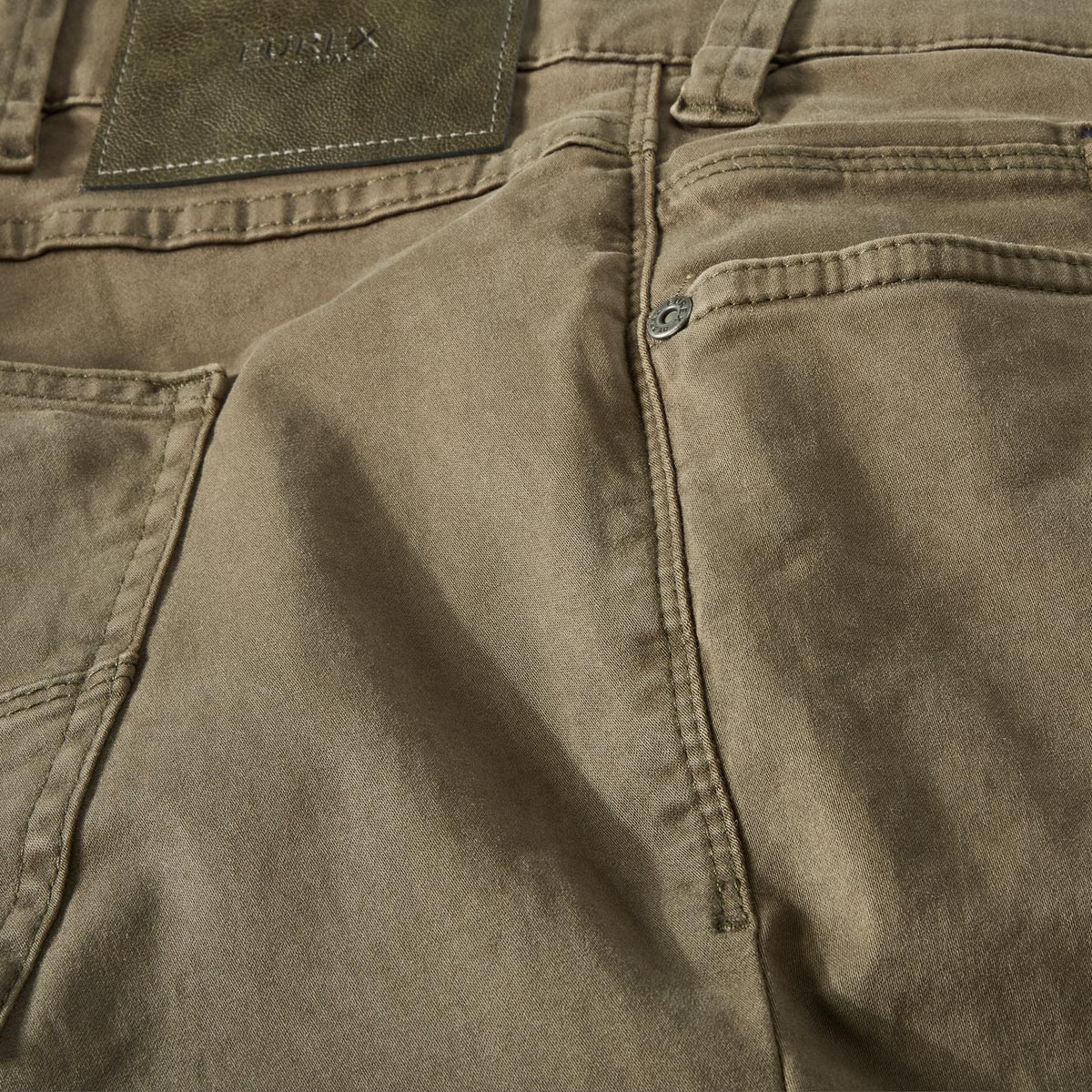 Eurex by Brax Baumwollhose "Luke" mit Stretch, Tapered Fit oliv