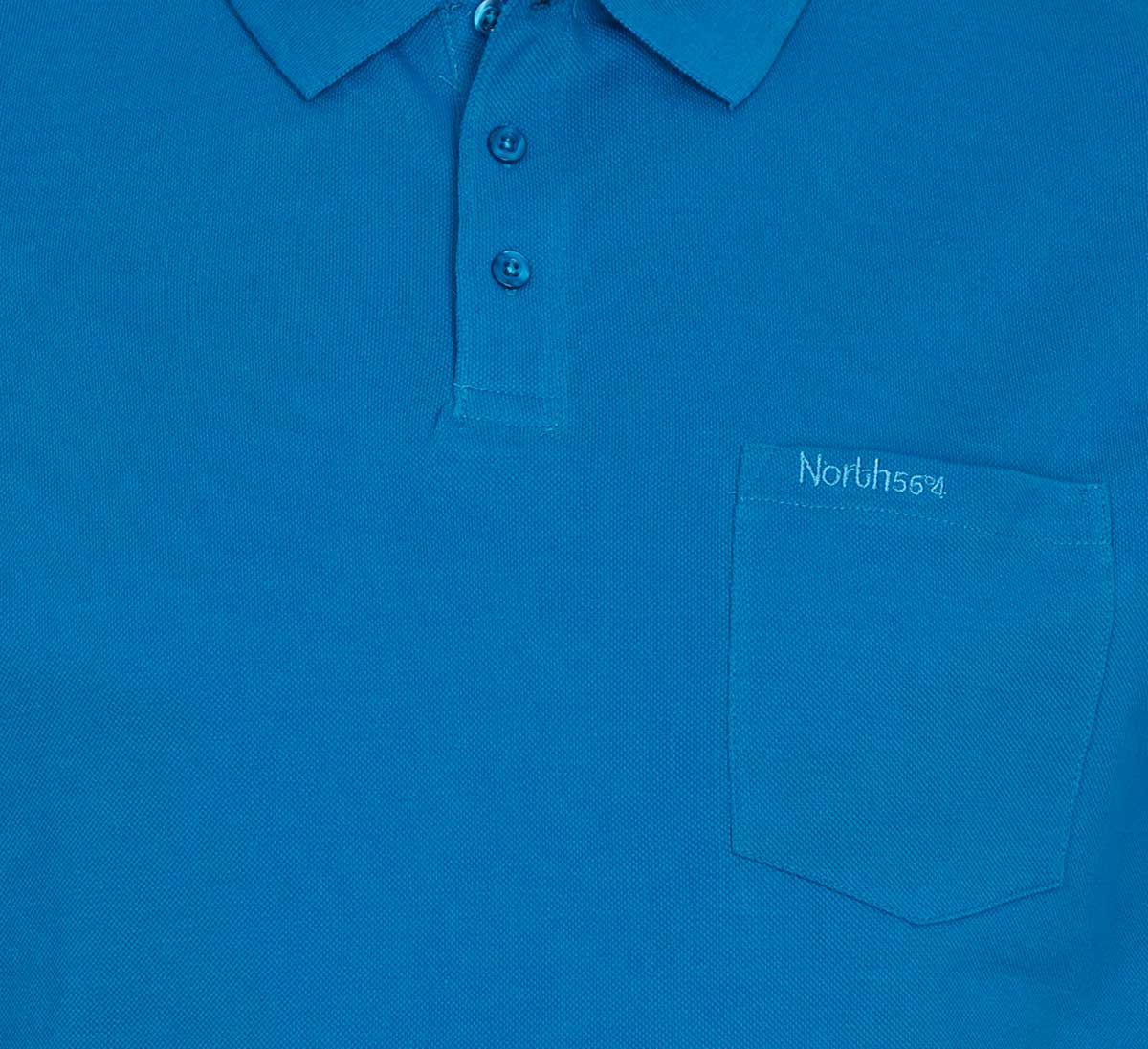 North Poloshirt aus Baumwoll-Piqué royalblau