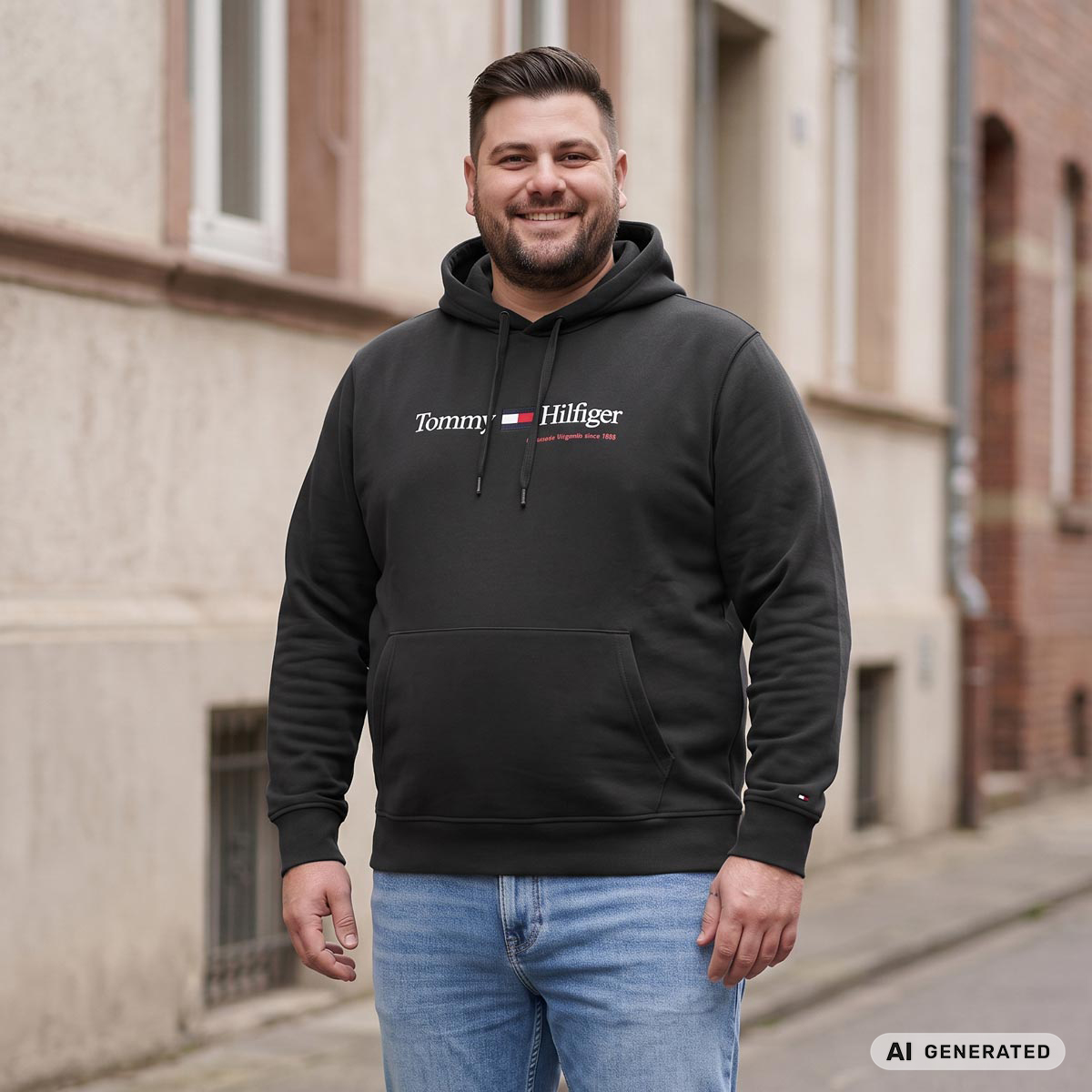 Tommy Hilfiger Hoodie mit Label-Print schwarz