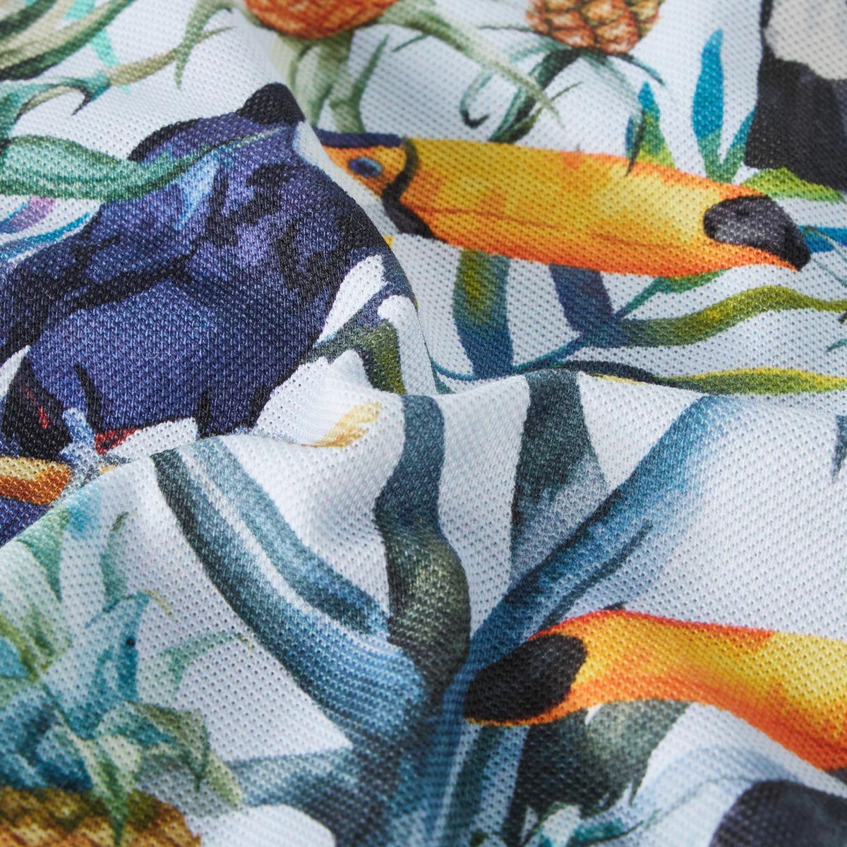 RAGMAN Poloshirt mit Allover-Muster hellblau