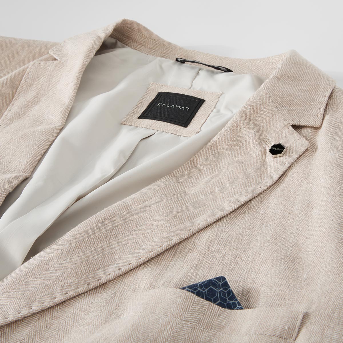 Calamar Sakko mit Leinen beige