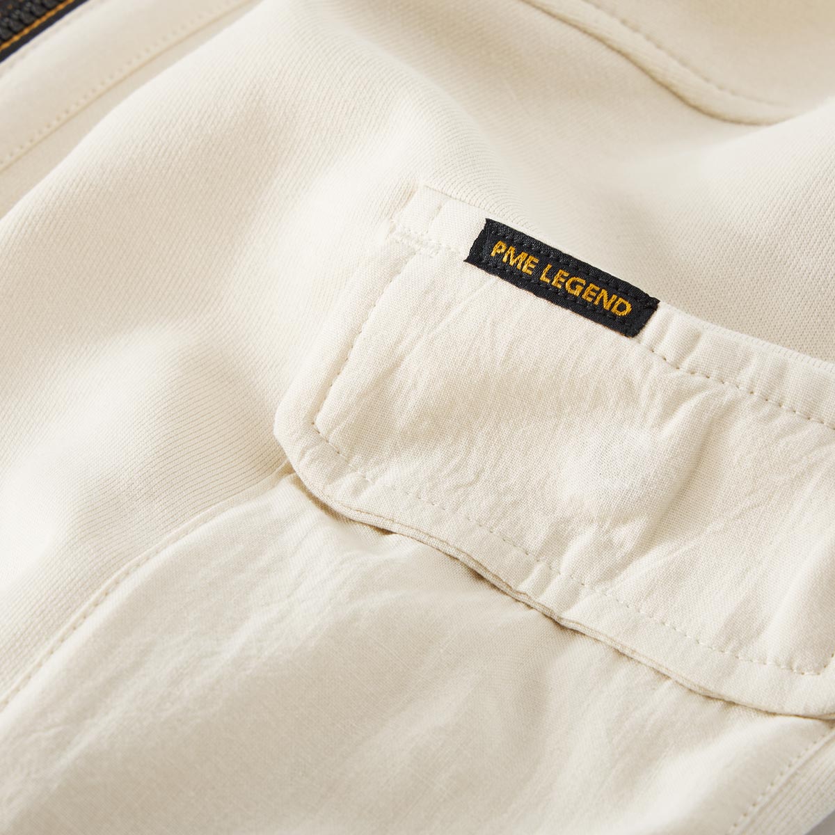 PME LEGEND Sweatshirt aus Biobaumwolle creme