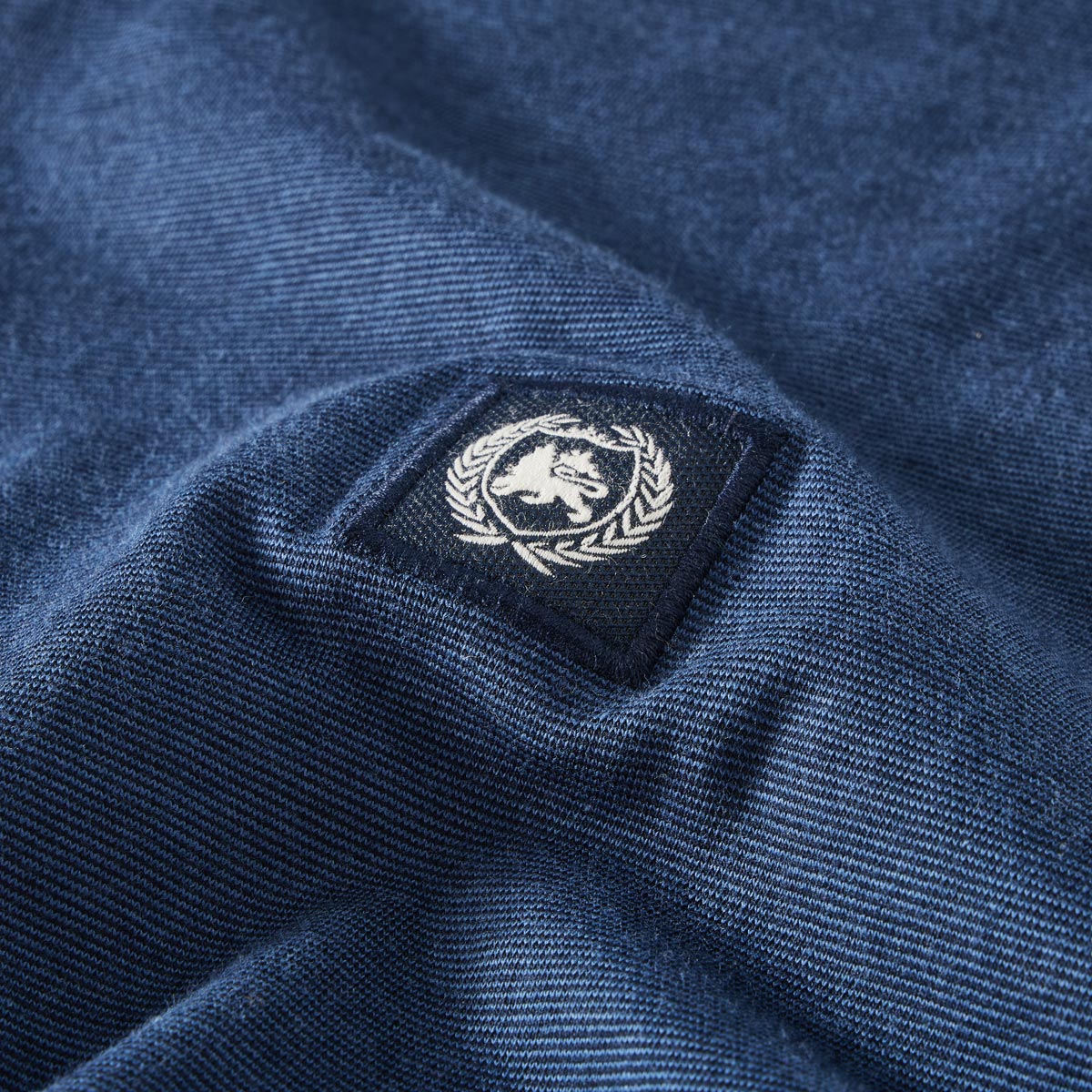 Lerros Longsleeve mit Serafinokragen blau