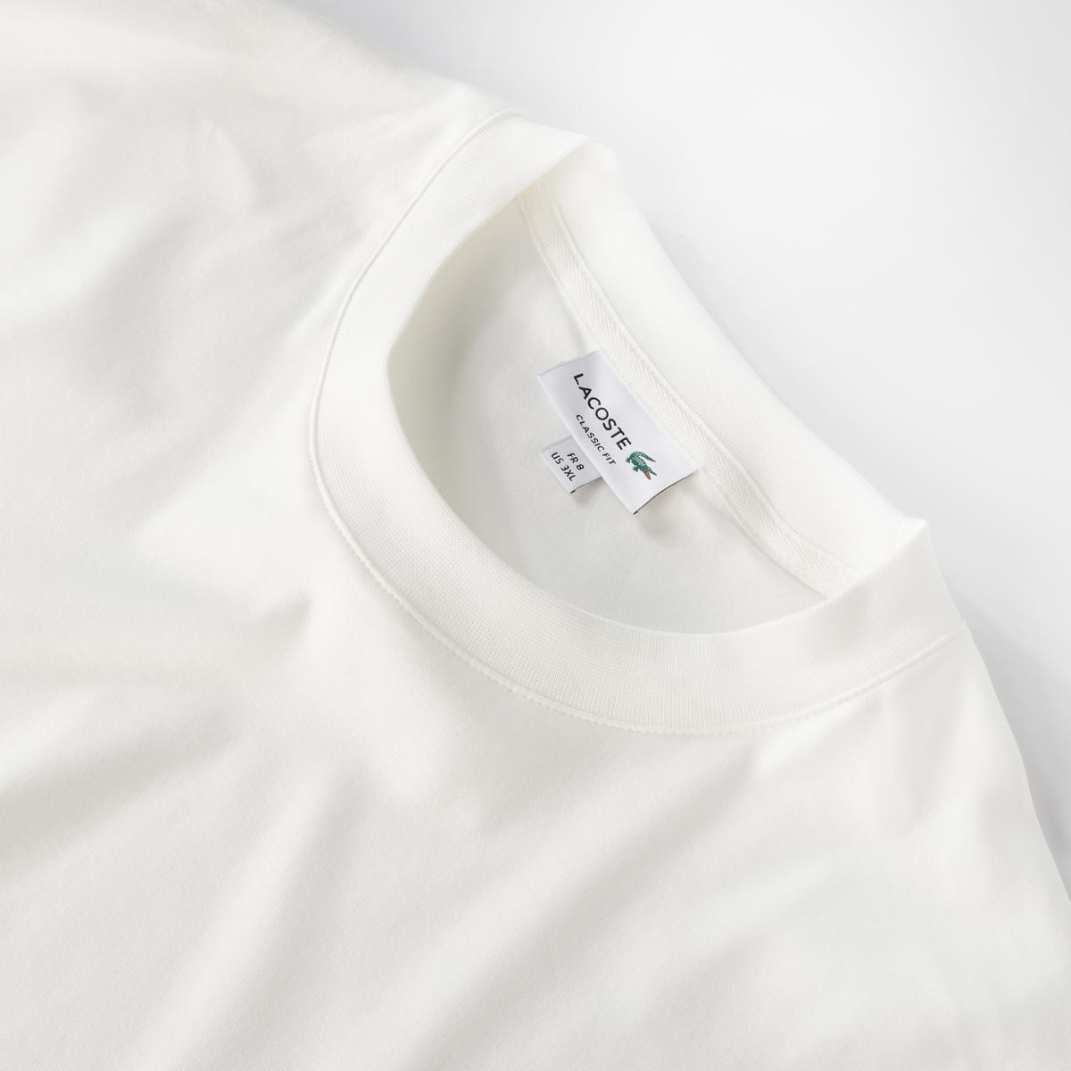 LACOSTE T-Shirt aus Baumwolle weiß