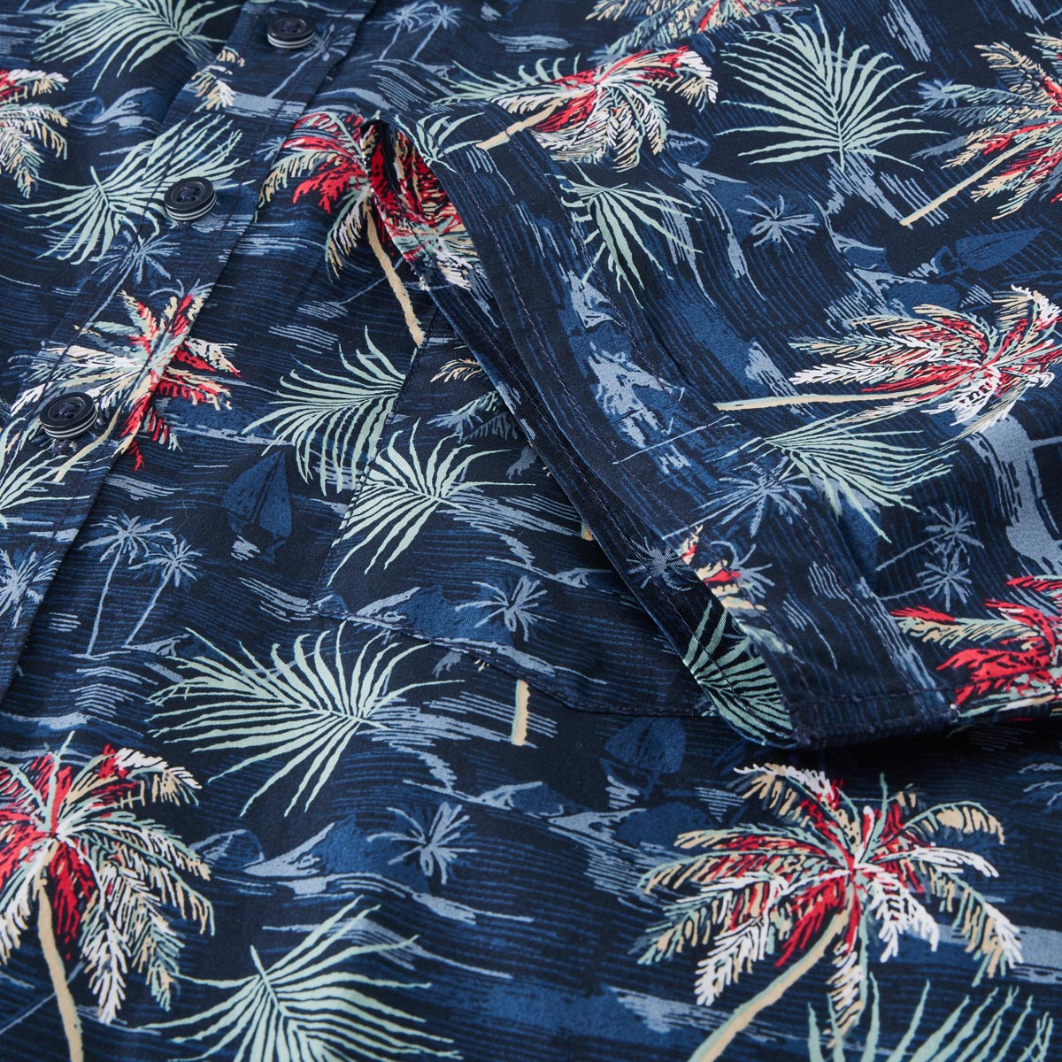 CASA MODA Freizeithemd mit Allover-Muster blau