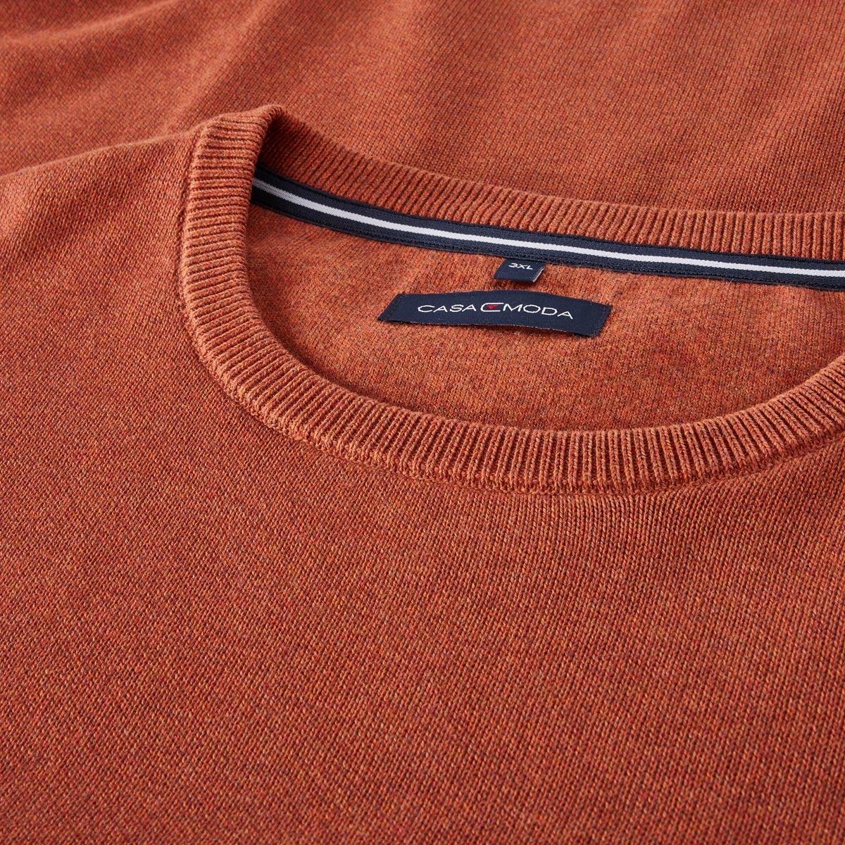 CASA MODA Strickpullover aus Baumwolle orange