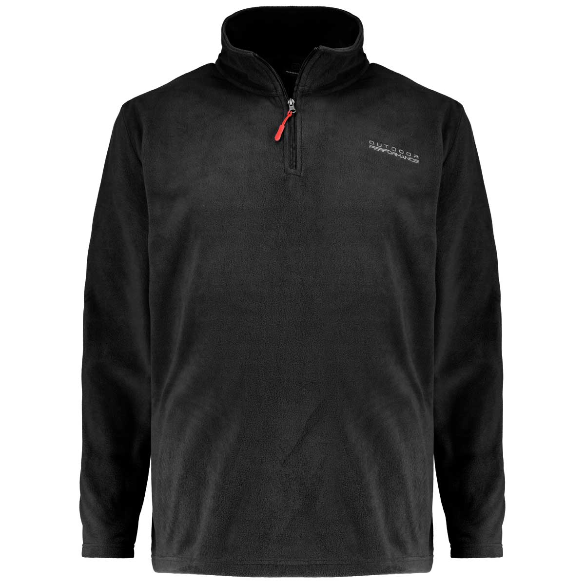 ADAMO Fleecepullover mit Troyerkragen schwarz ADAMO Fleecepullover mit Troyerkragen schwarz