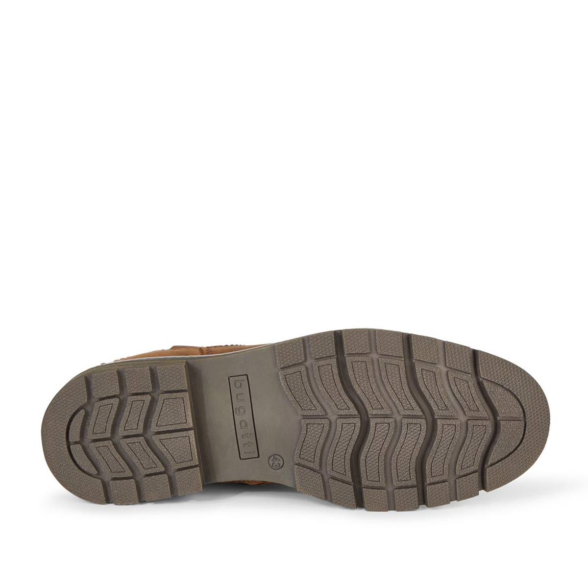 bugatti Lederboots mit elastischem Gummizug cognac
