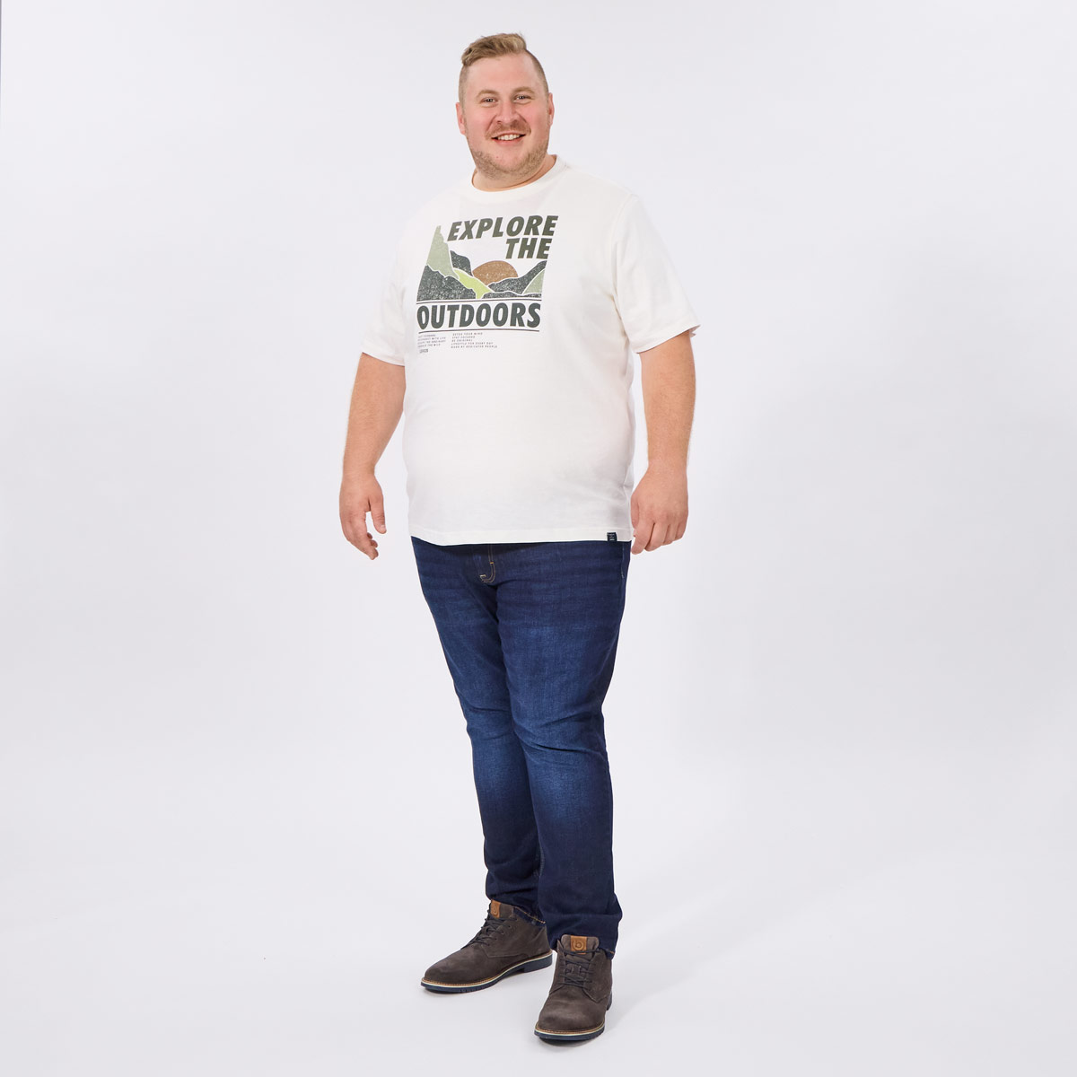 Lerros T-Shirt mit Print weiß