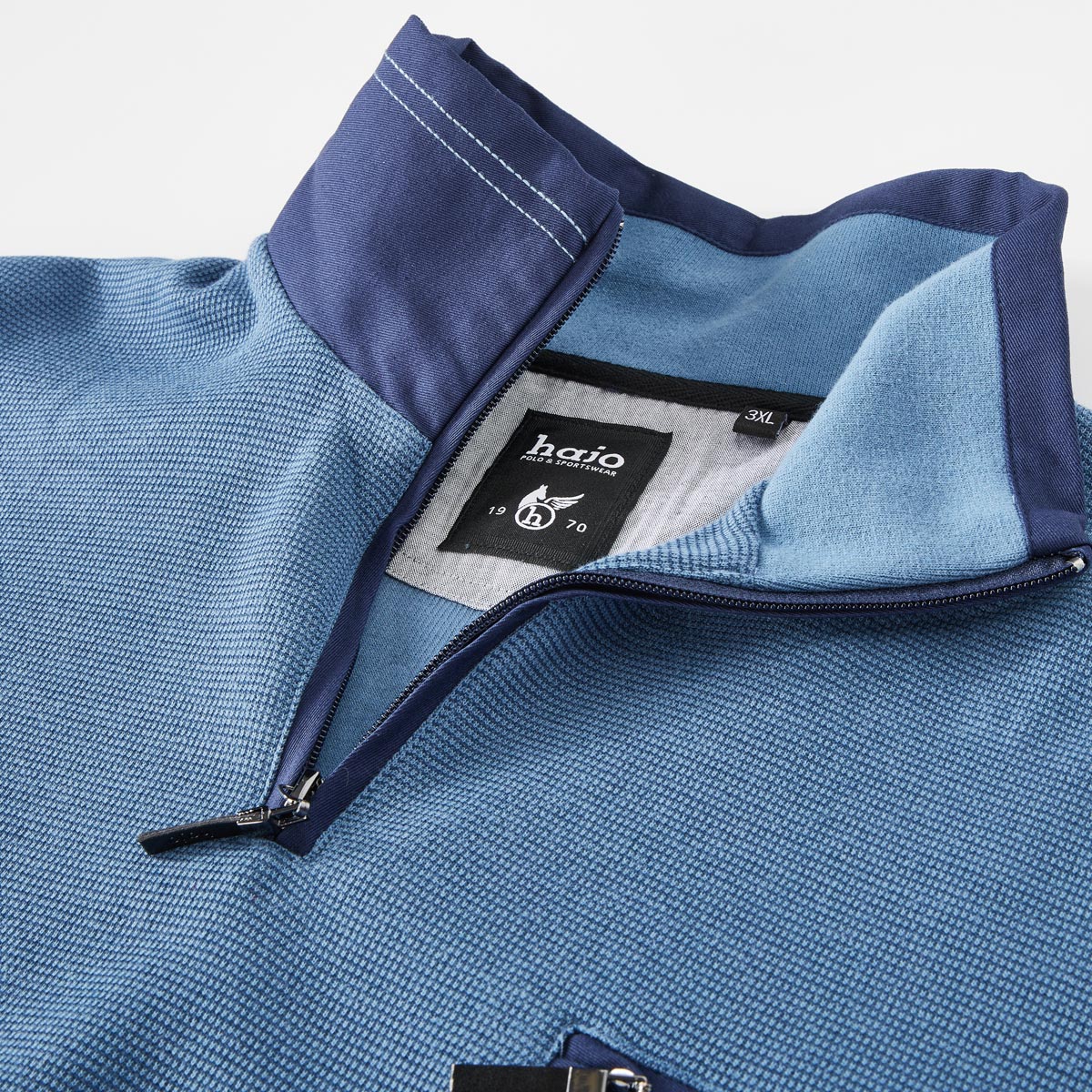 Hajo Sweatshirt "Stay Fresh", bügelfrei jeansblau