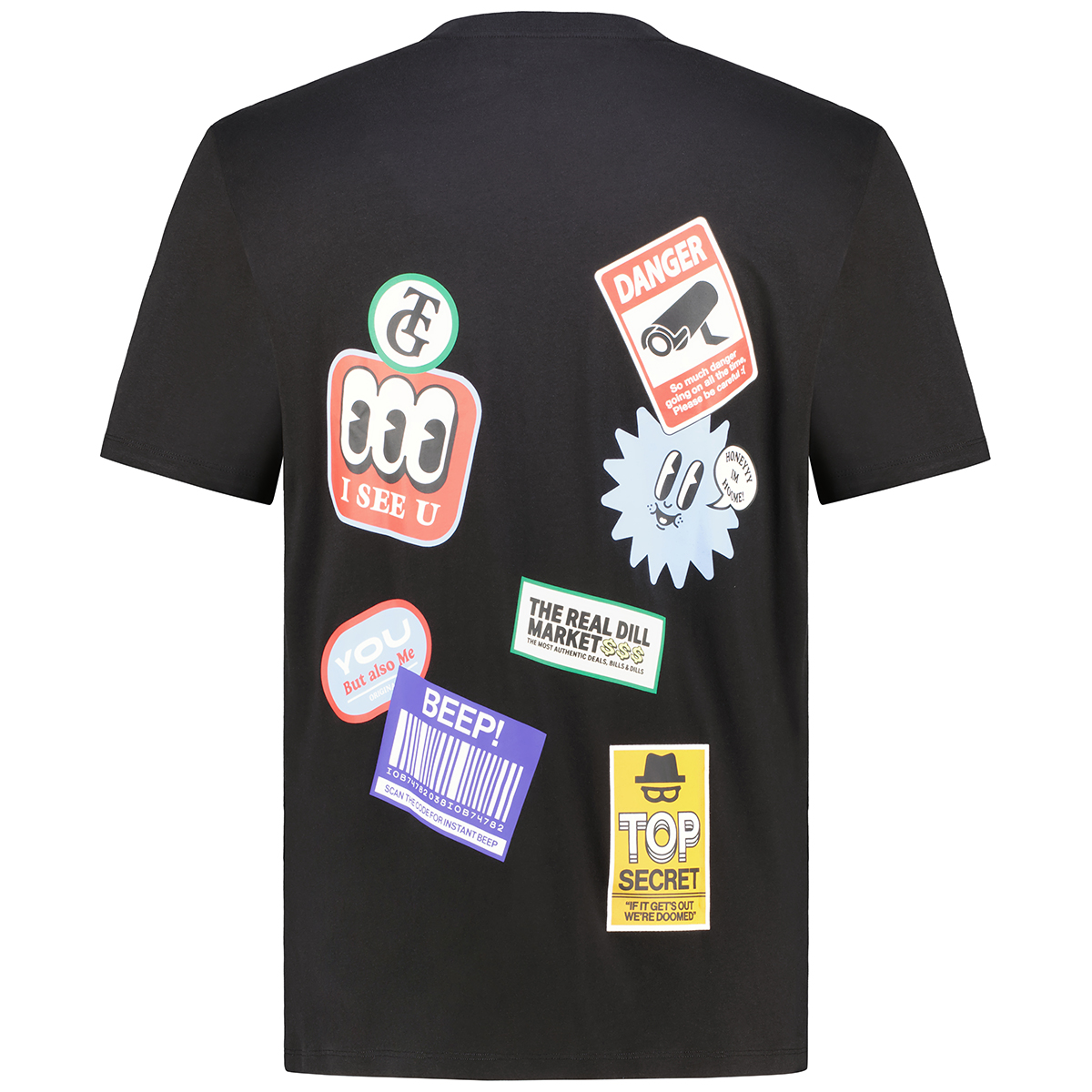 Jack&Jones T-Shirt mit Print auf Vorder- und Rückseite schwarz