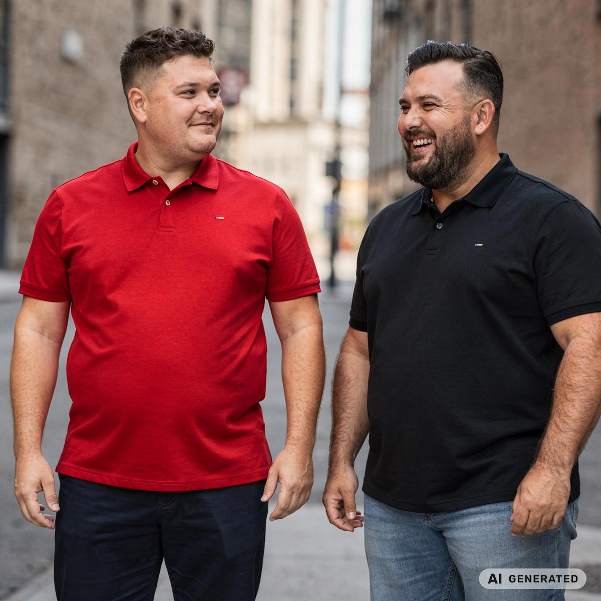 Pfundskerl Doppelpack Poloshirt aus Baumwolle schwarz/rot