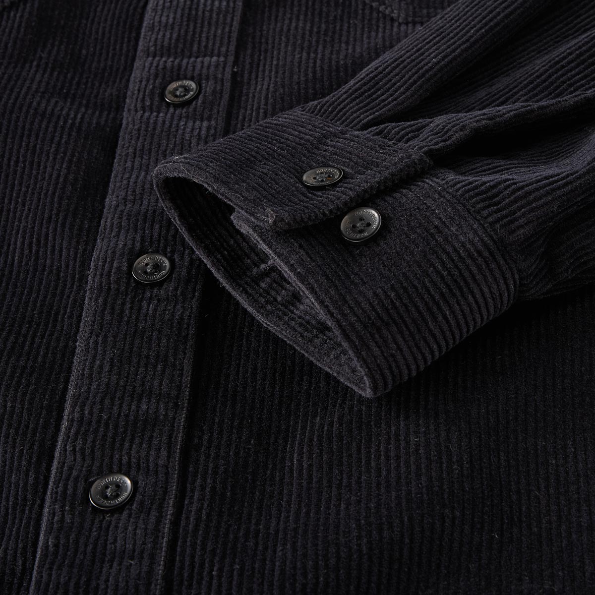 North Cord-Overshirt im Loose Fit schwarz