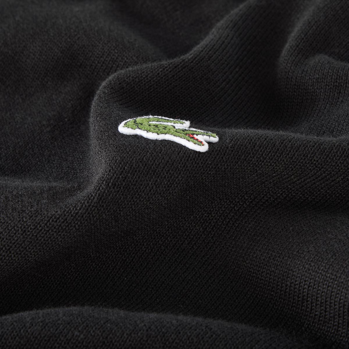 LACOSTE Feinstrickpullover aus Biobaumwolle schwarz