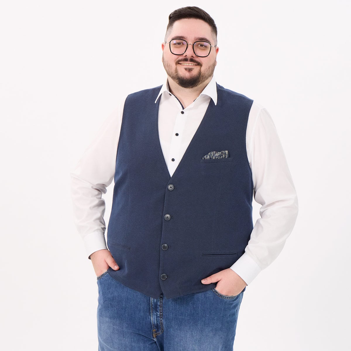 Calamar Sakkoweste mit Stretch dunkelblau Calamar Sakkoweste mit Stretch dunkelblau