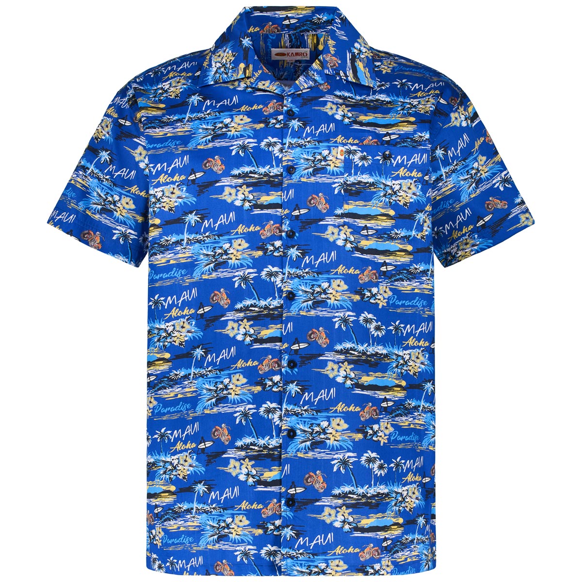 Kamro Freizeithemd mit Allover-Muster Farbe blau Größe: 6XL günstig online kaufen