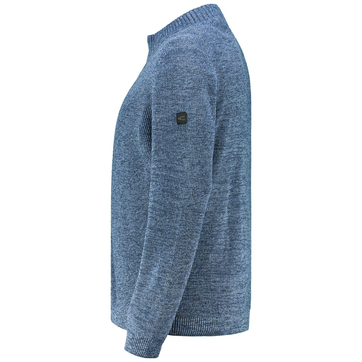 camel active Strickjacke in melierter Optik dunkelblau