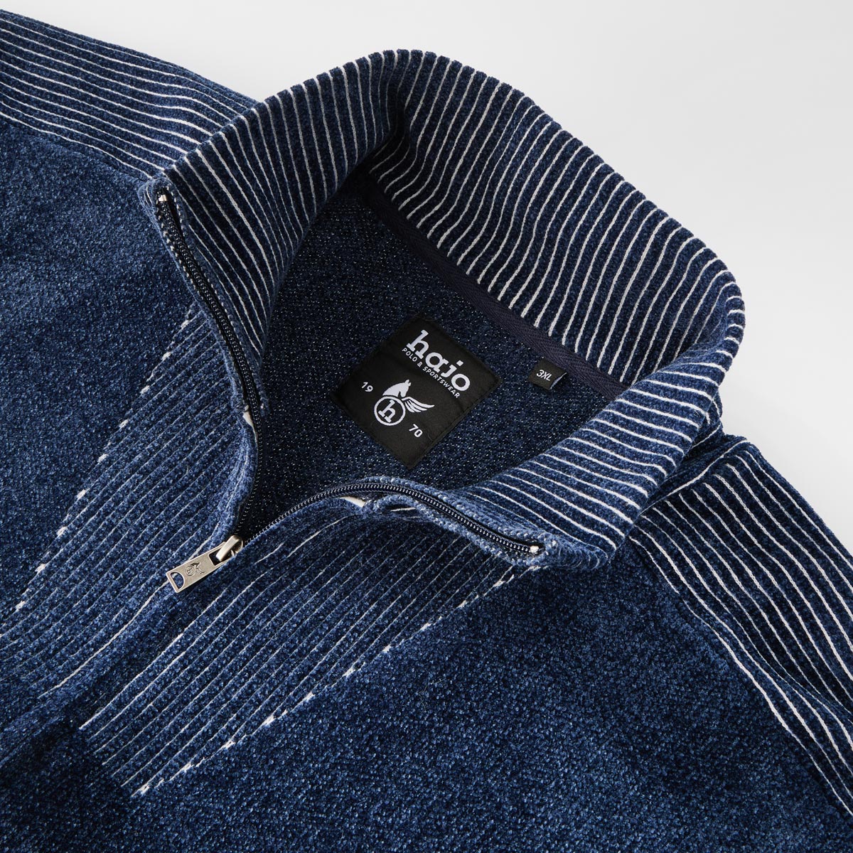 Hajo Sweatjacke aus Chenille marine