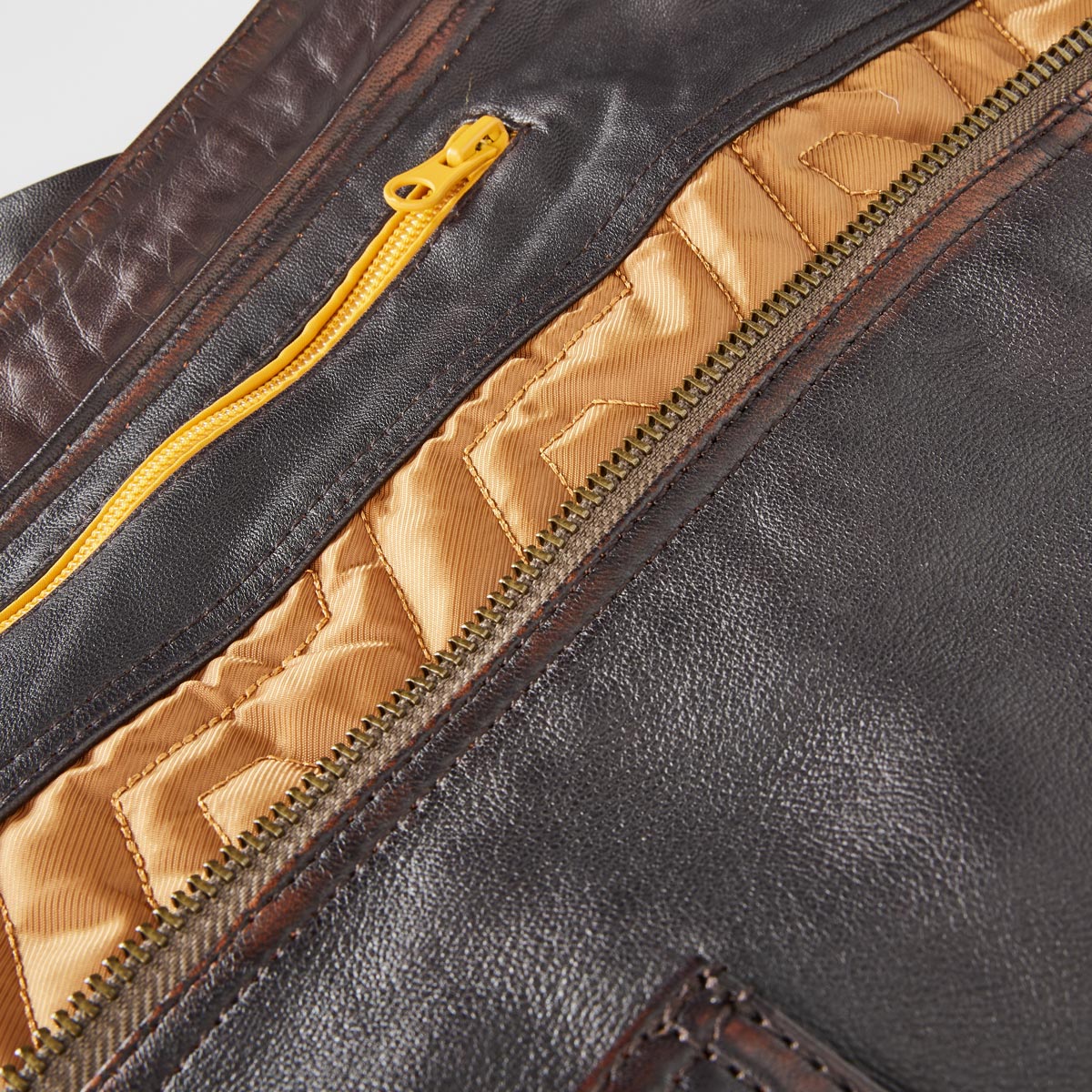 PME LEGEND Lederblouson im Aviator-Stil braun