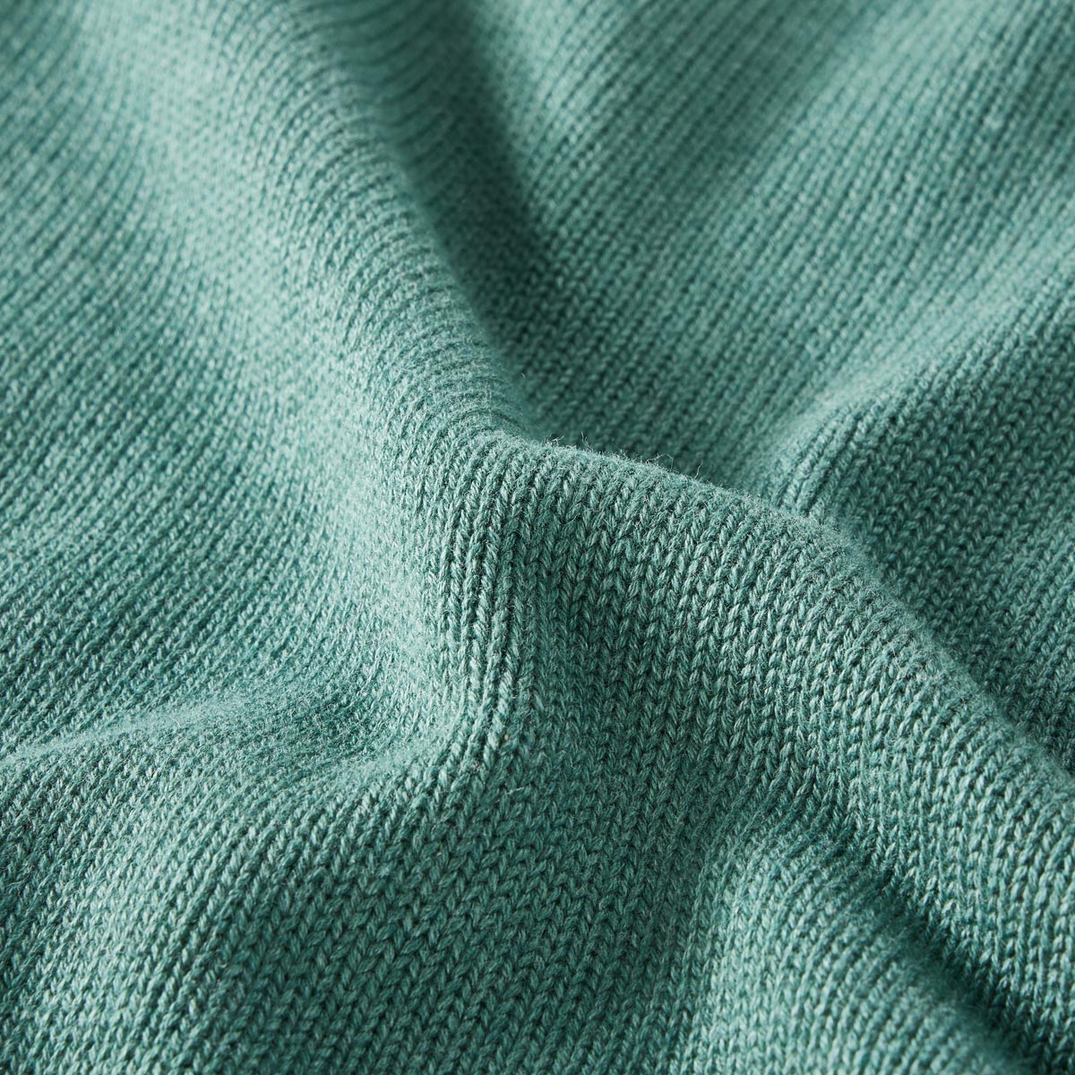 RAGMAN Rundhalspullover aus Baumwolle dunkelgrün