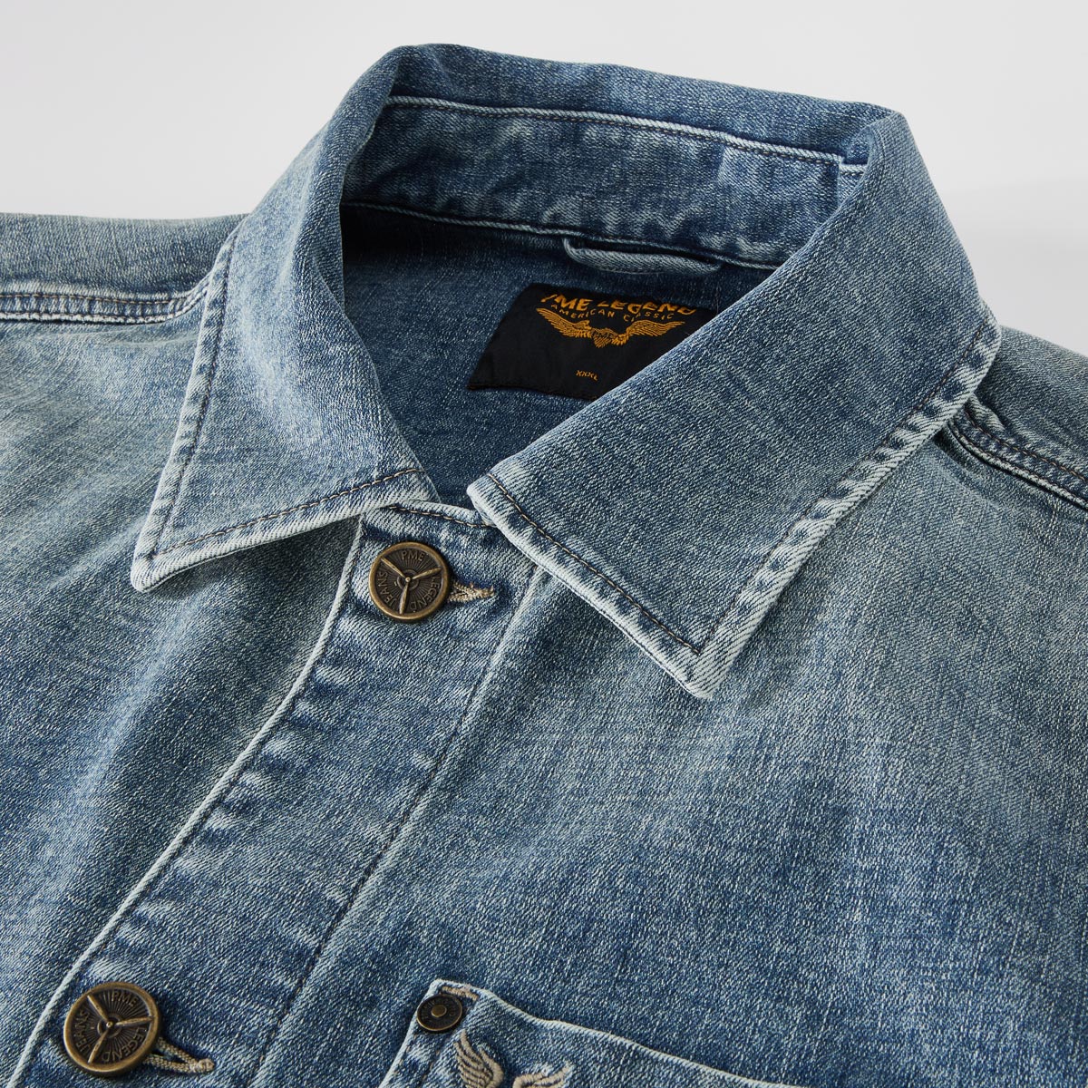 PME LEGEND Jeansjacke mit Stretch  blau