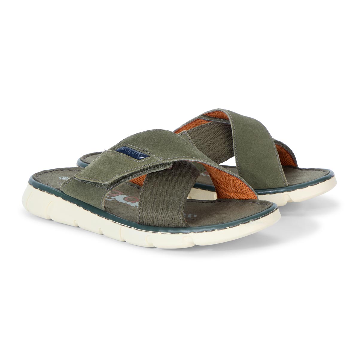 bugatti Sandalette aus Wildleder, extraleicht oliv