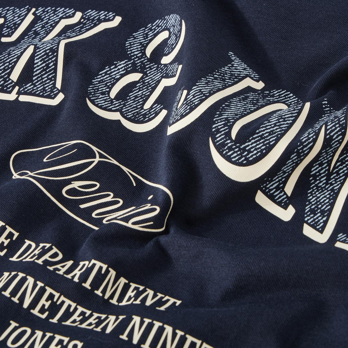 Jack&Jones T-Shirt mit Label-Print blau