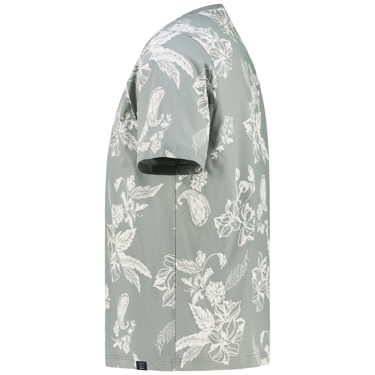 Lerros T-Shirt mit Allover-Muster Farbe grau Größe: 3XL günstig online kaufen