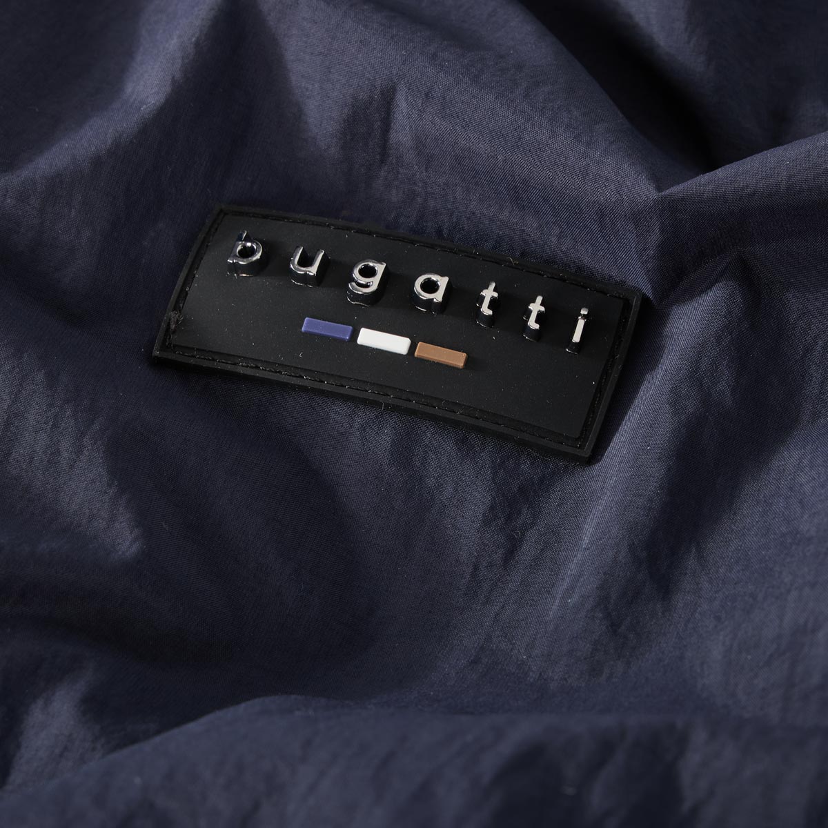 bugatti Leichte Jacke mit verstaubarer Kapuze, wasserabweisend dunkelblau