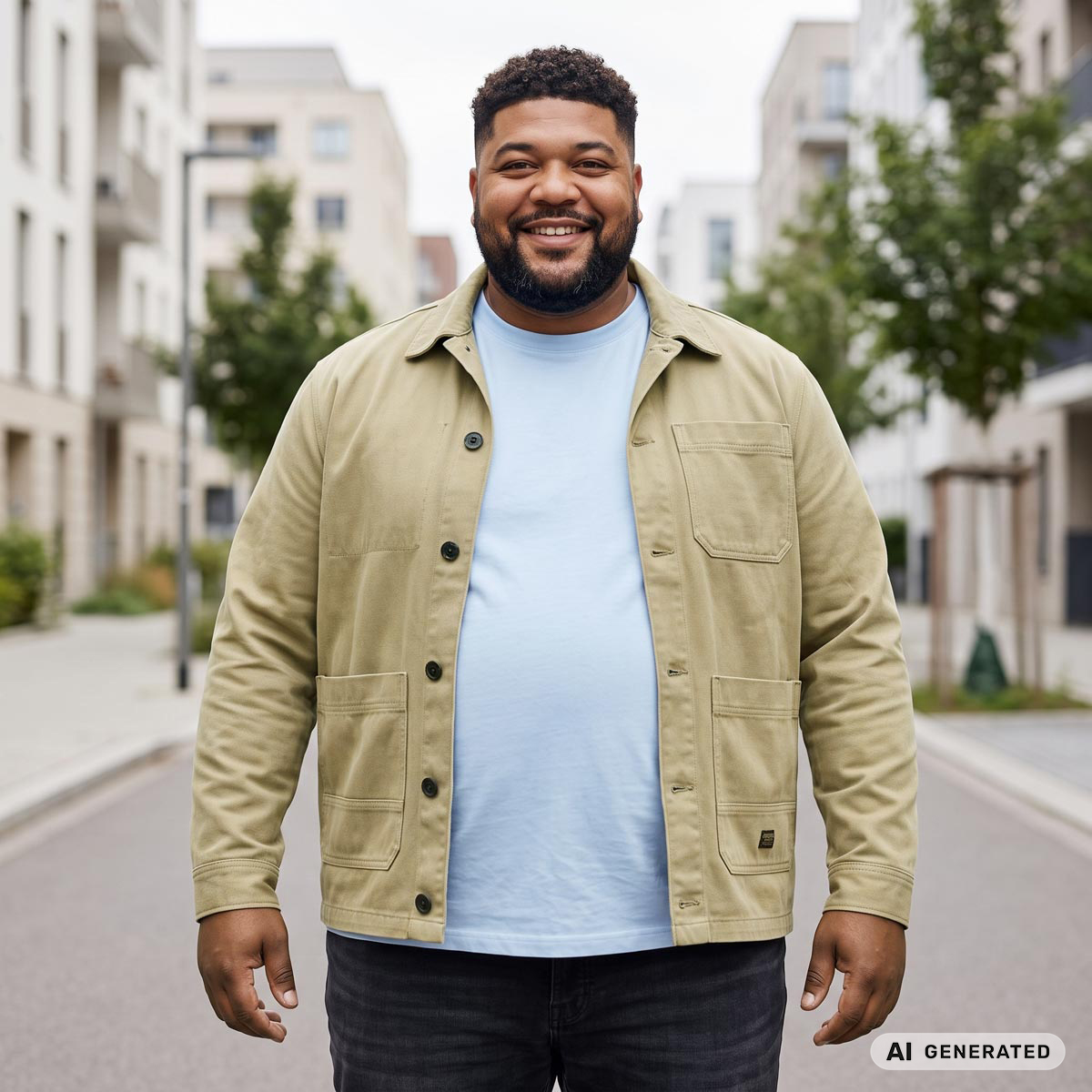 Jack&Jones Jeans-Overshirt aus Biobaumwolle grün