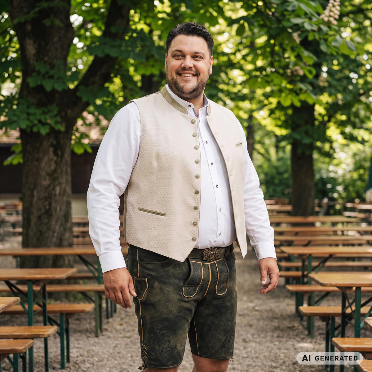 Weis Trachtenweste beige