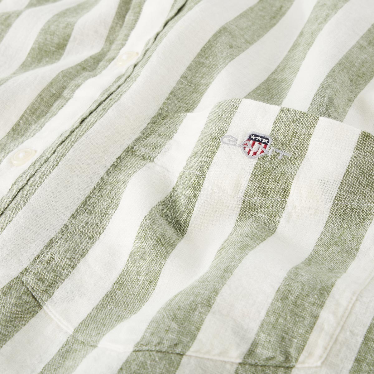 Gant Freizeithemd mit Leinen grün