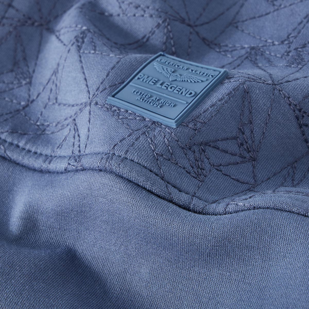 PME LEGEND Sweatjacke mit Stretch mittelblau