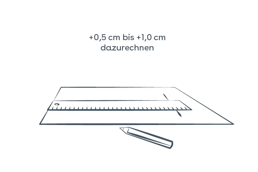 Schuhgröße messen Schritt 3: Fußlänge messen