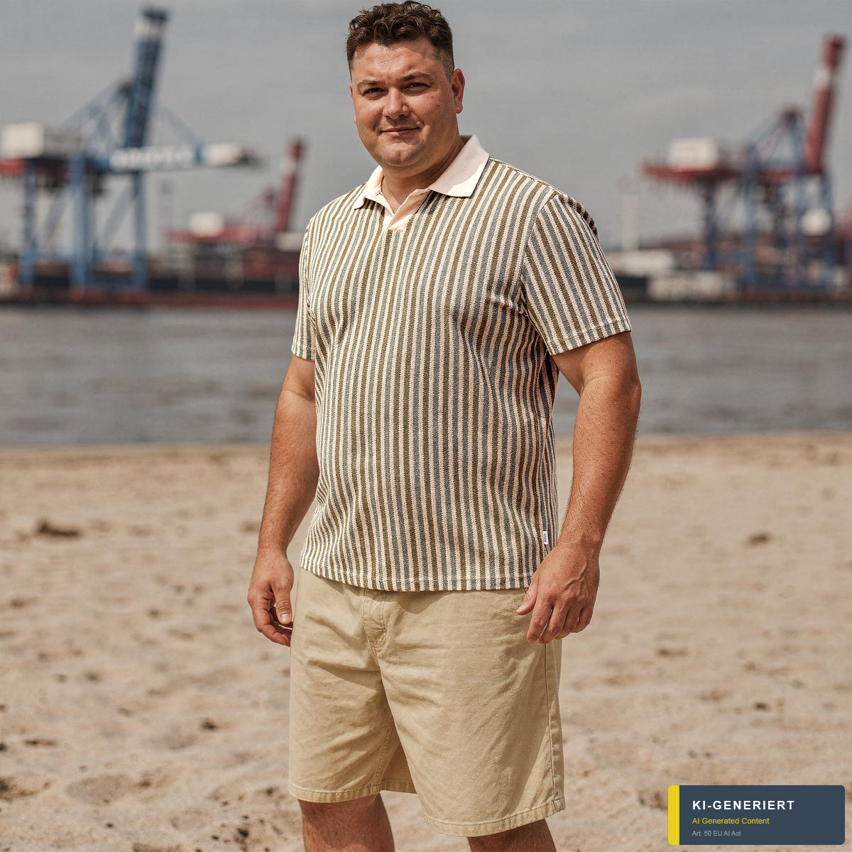 Jack&Jones Strick-Poloshirt mit Muster grün