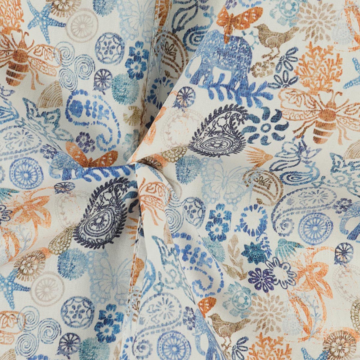 CASA MODA Freizeithemd mit Allover-Muster blau