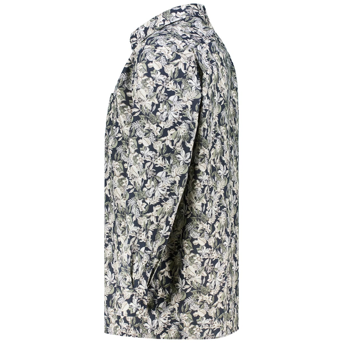 CASA MODA Bügelleichtes Freizeithemd mit Floral-Print grün