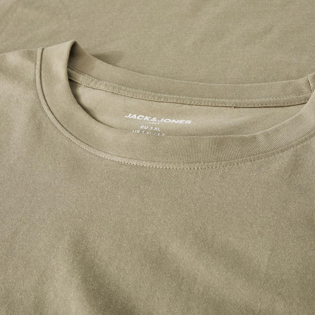 Jack&Jones T-Shirt aus Biobaumwolle Farbe oliv Größe: 7XL günstig online kaufen