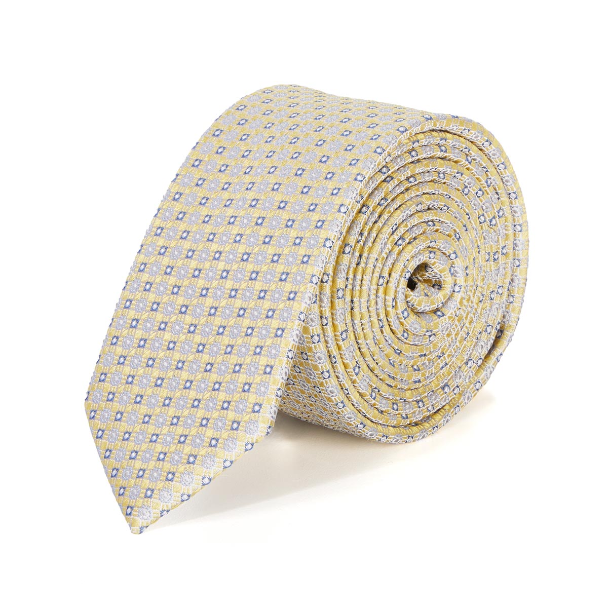 Extralange Seidenkrawatte mit Webmuster