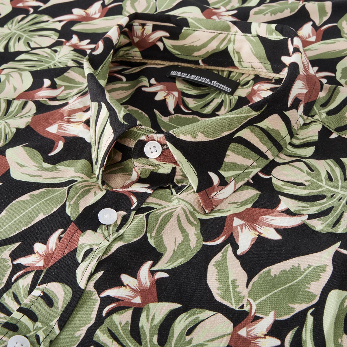 North Freizeithemd mit floralem Muster Farbe schwarz Größe: 7XL günstig online kaufen