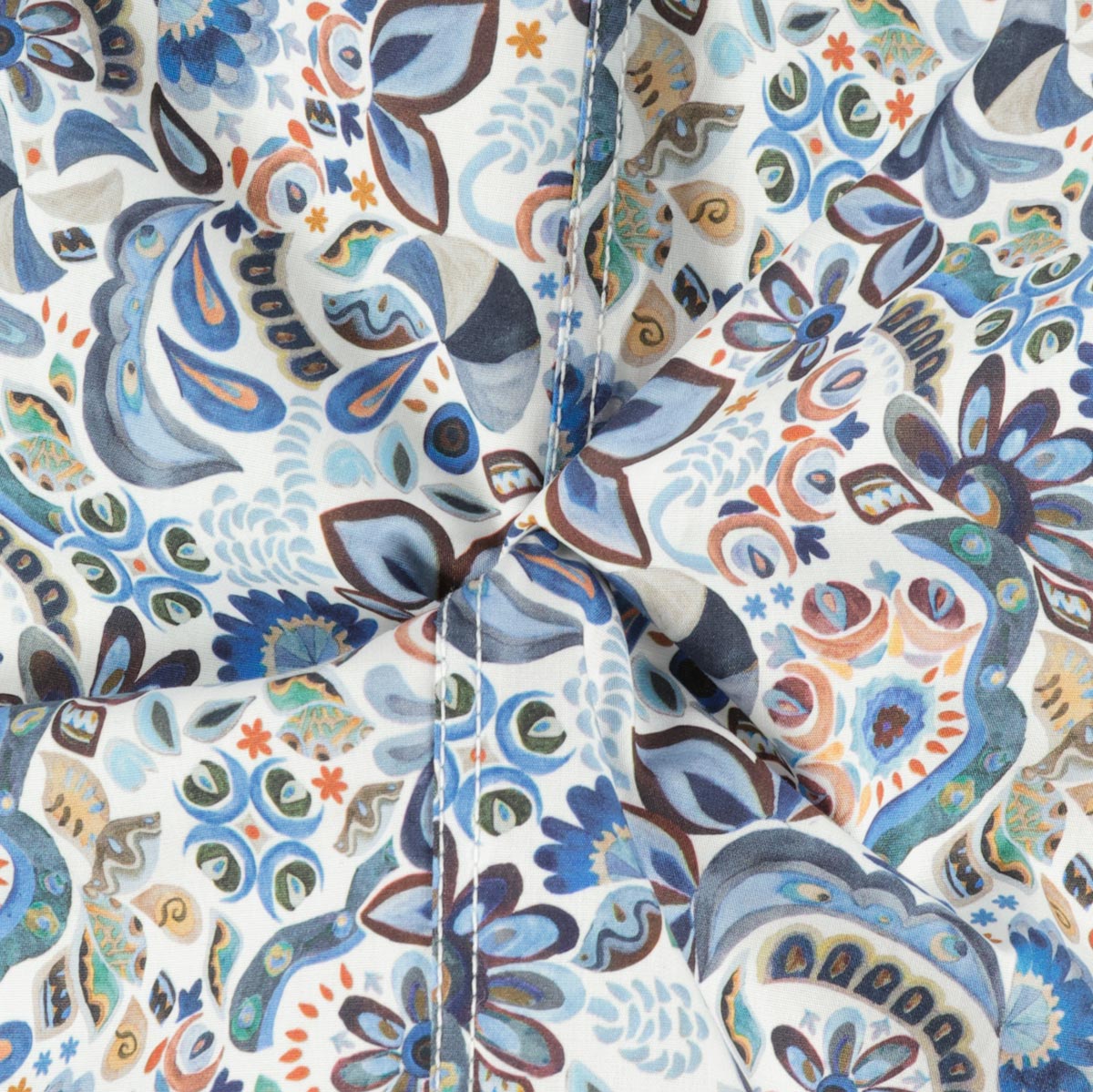 CASA MODA Freizeithemd mit Allover-Print blau