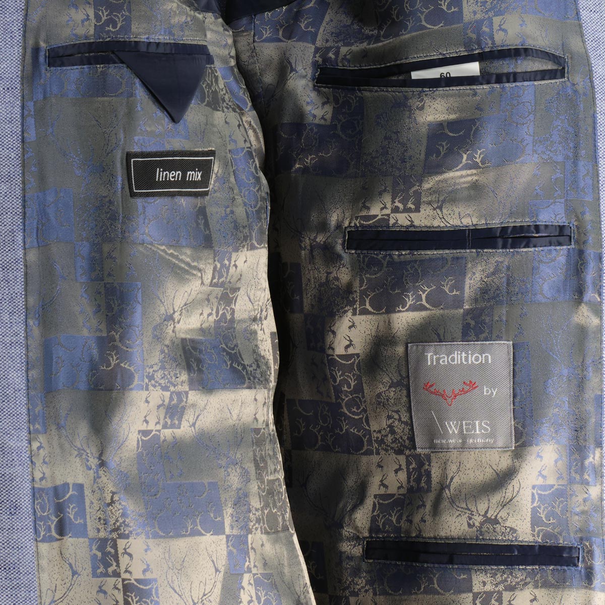 Weis Trachtensakko aus Leinenmischung beige