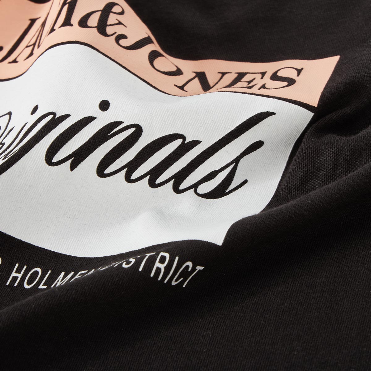 Jack&Jones T-Shirt mit Label-Print schwarz