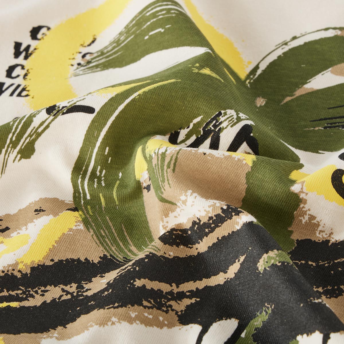 North T-Shirt mit Motiv-Print cremeweiß