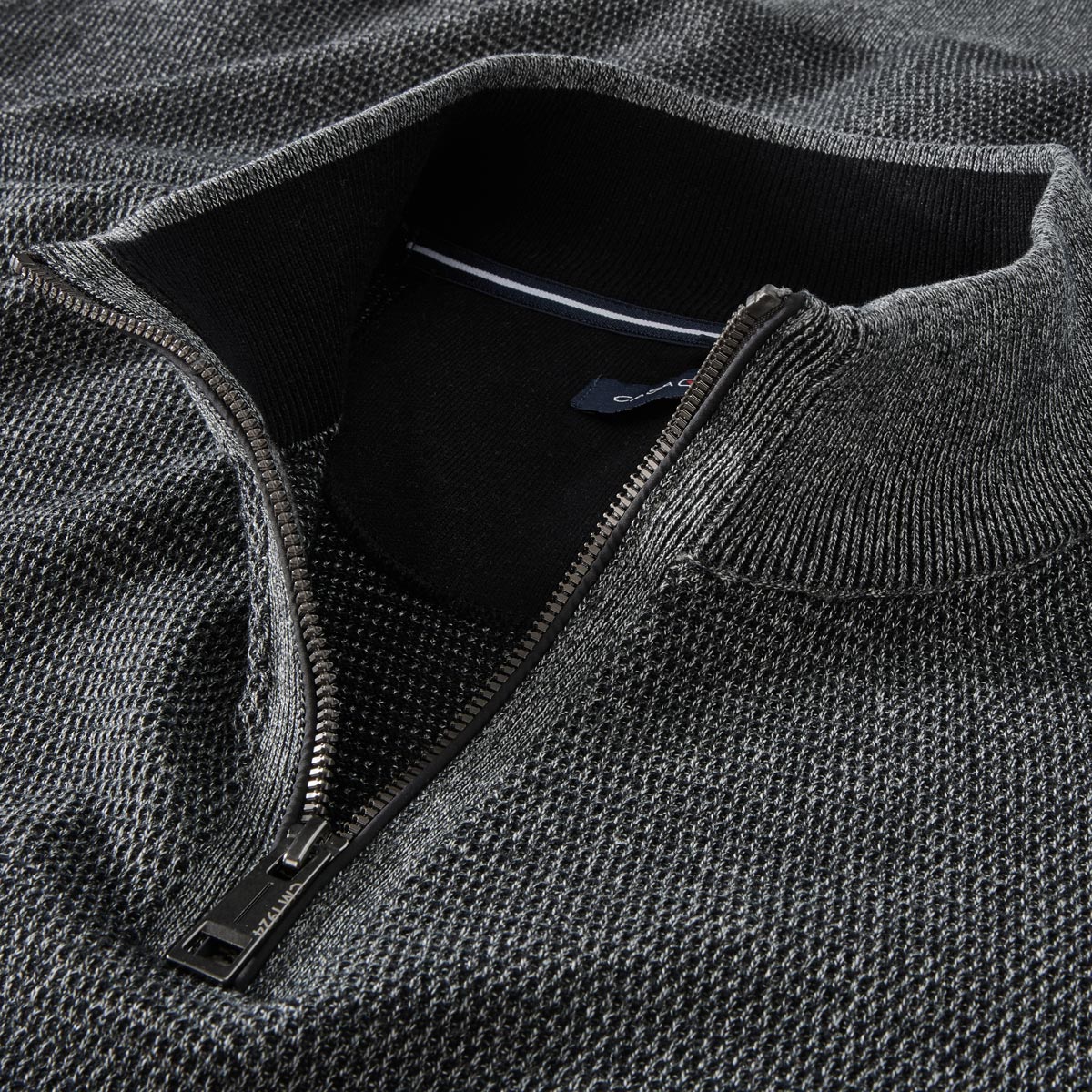 CASA MODA Stricktroyer aus Baumwolle anthrazit