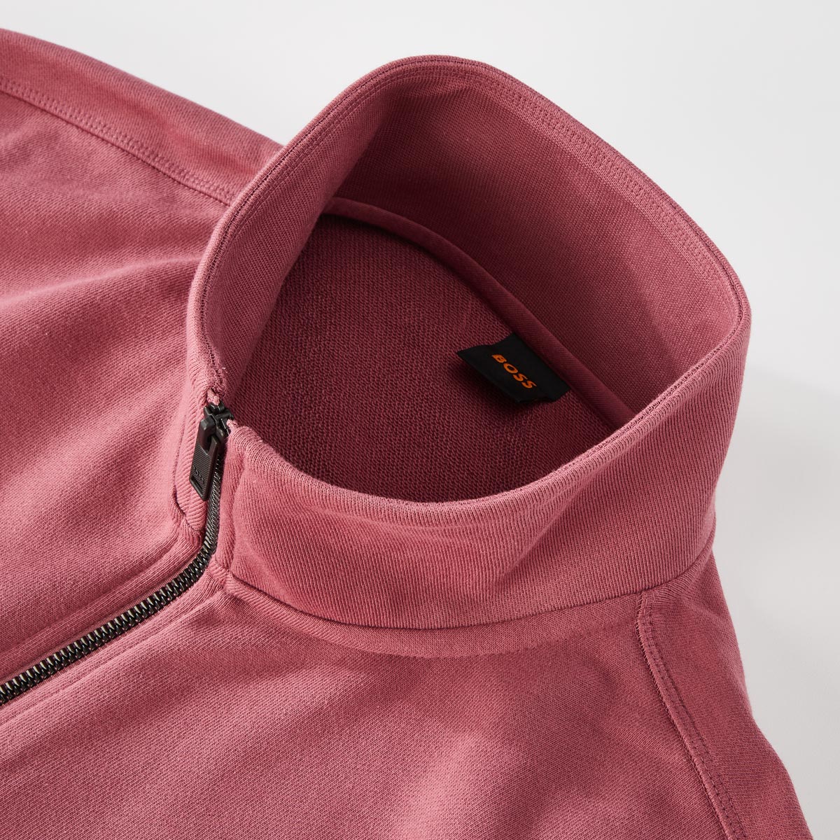 BOSS Langarm-Poloshirt mit Biobaumwolle rot