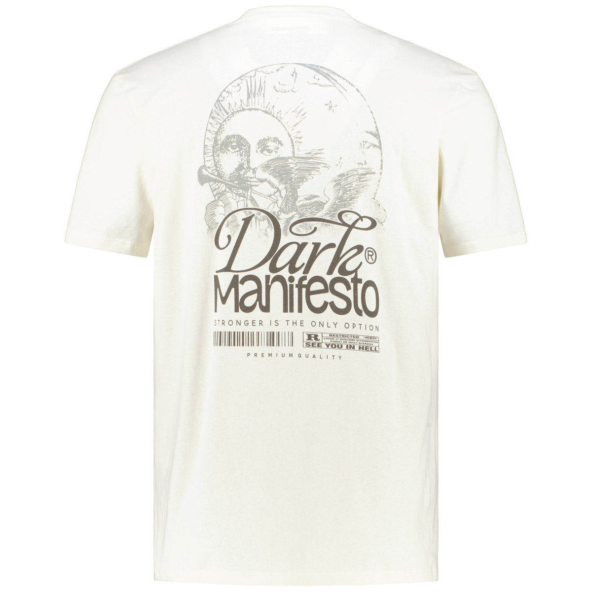 Jack&Jones T-Shirt mit Print auf Vorder-und Rückseite creme