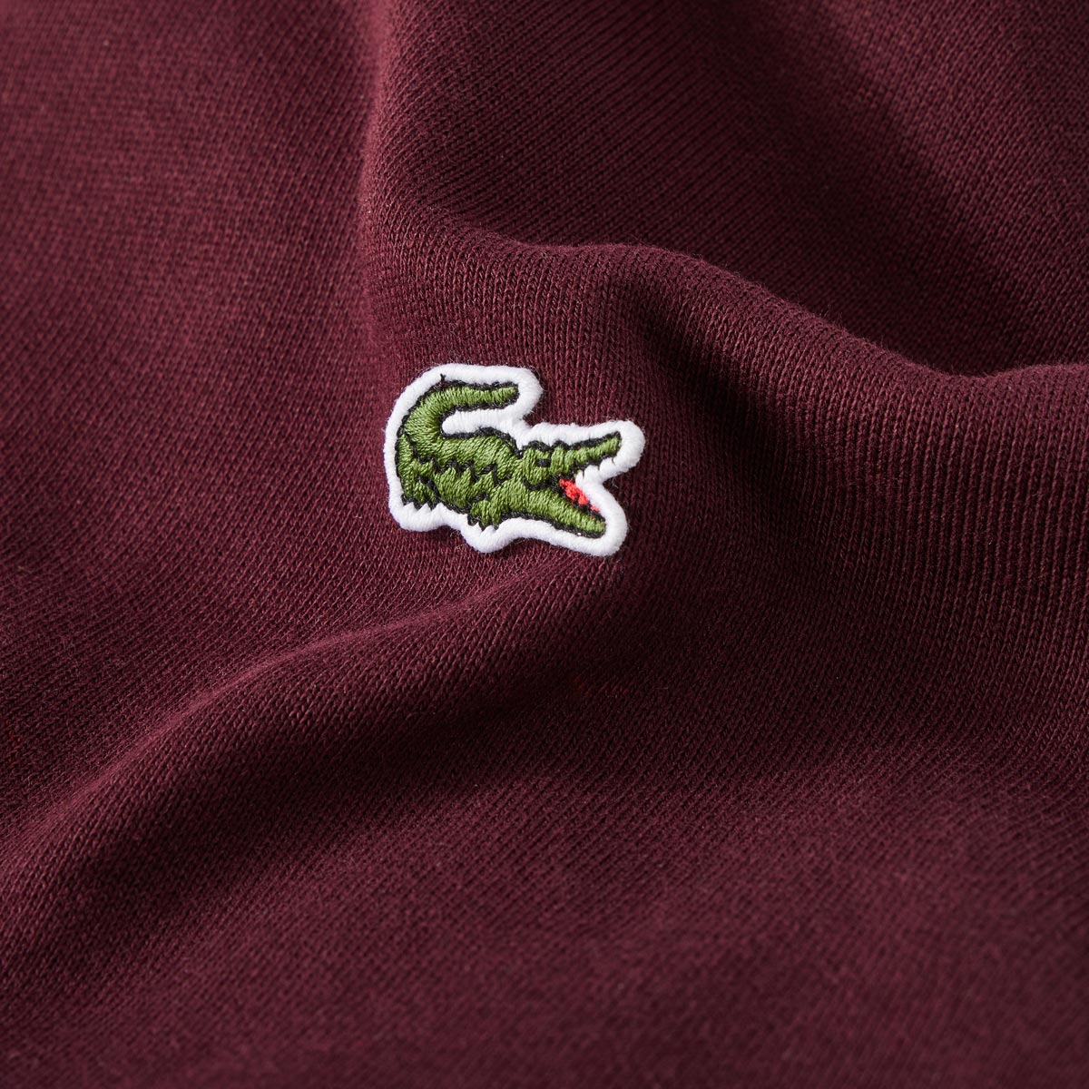 LACOSTE Sweatjacke aus Baumwolle dunkelrot