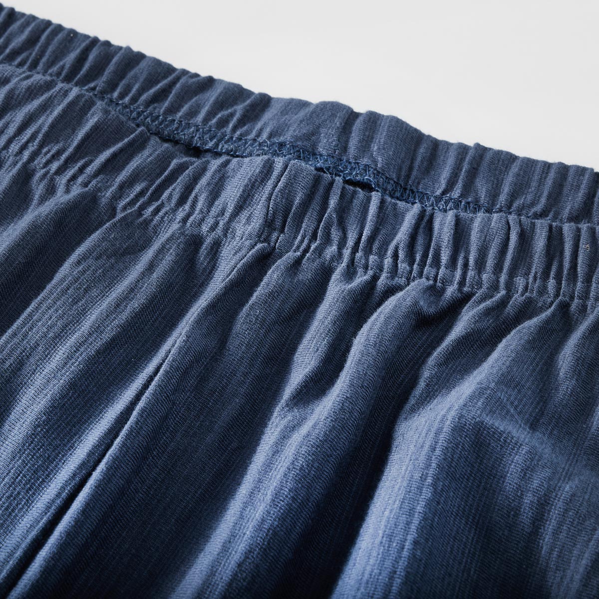 Ceceba Kurzer Pyjama aus Baumwolle, atmungsaktiv und hautfreundlich mittelblau