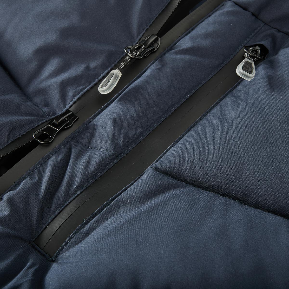 Blue Wave Wattierte Weste mit Kapuze, wind- und wasserabweisend marine